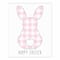 Pink Buffalo Check Bunny Silhouette Tabletop Canvas